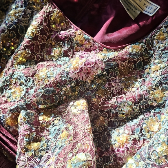 FABULOUS JONATHAN TAIT VINTAGE  TAFETTA PARTY DRESS!!! 👗 ❤️ 🩷 - Picture 9 of 16